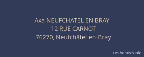 Axa NEUFCHATEL EN BRAY