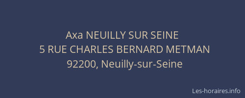 Axa NEUILLY SUR SEINE