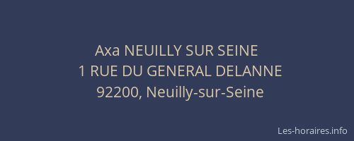 Axa NEUILLY SUR SEINE