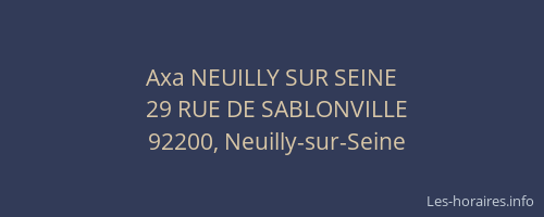 Axa NEUILLY SUR SEINE