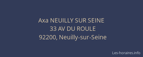Axa NEUILLY SUR SEINE