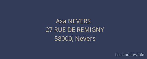 Axa NEVERS