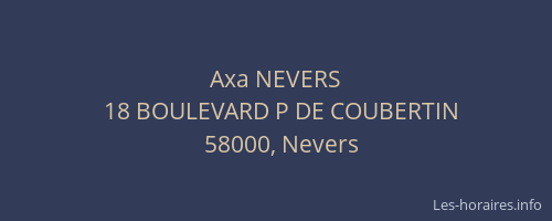 Axa NEVERS