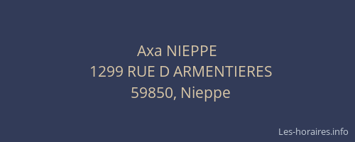 Axa NIEPPE