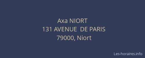 Axa NIORT