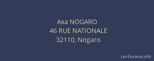Axa NOGARO