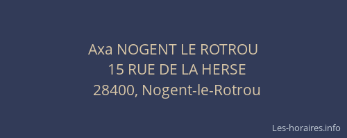 Axa NOGENT LE ROTROU
