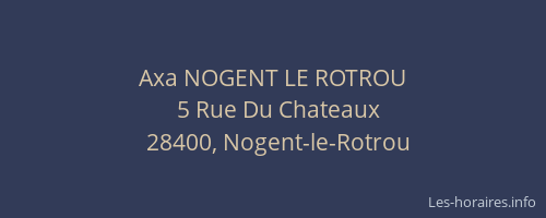 Axa NOGENT LE ROTROU