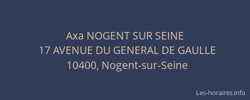 Axa NOGENT SUR SEINE