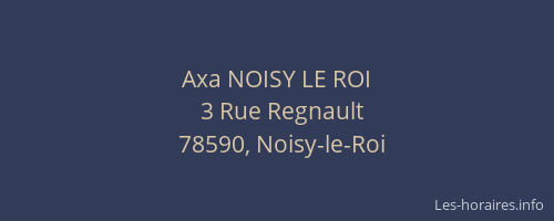 Axa NOISY LE ROI