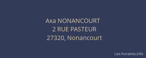 Axa NONANCOURT