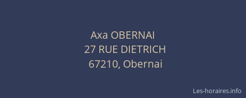 Axa OBERNAI