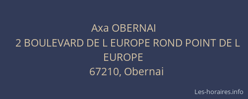 Axa OBERNAI