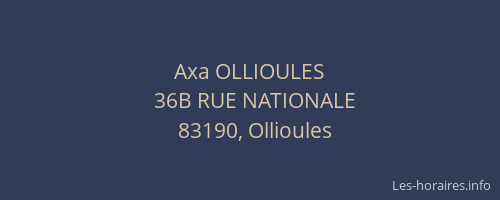 Axa OLLIOULES