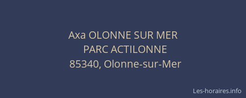 Axa OLONNE SUR MER