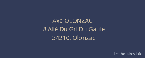 Axa OLONZAC