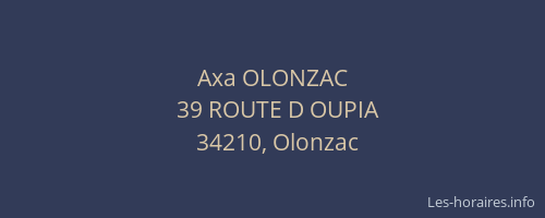 Axa OLONZAC