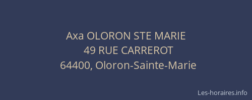 Axa OLORON STE MARIE