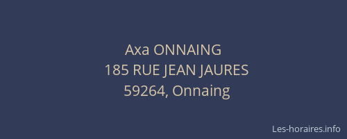 Axa ONNAING