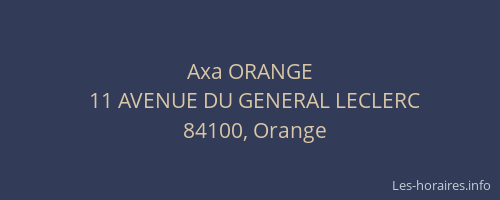 Axa ORANGE