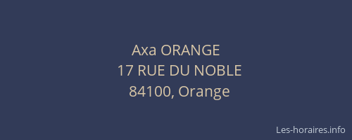 Axa ORANGE