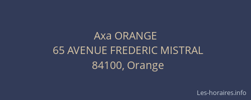 Axa ORANGE
