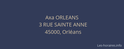 Axa ORLEANS