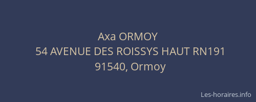 Axa ORMOY