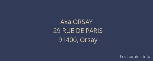 Axa ORSAY