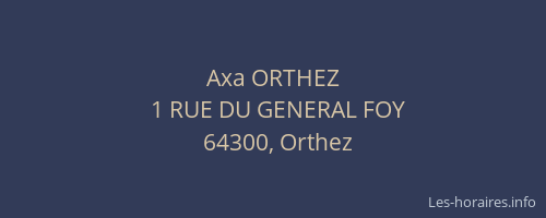 Axa ORTHEZ