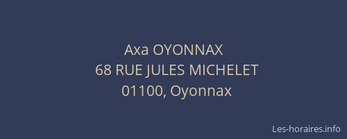 Axa OYONNAX
