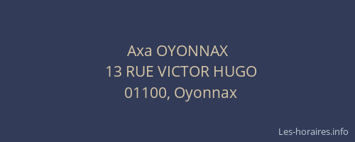 Axa OYONNAX