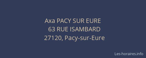 Axa PACY SUR EURE