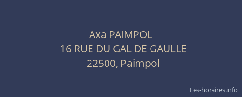 Axa PAIMPOL
