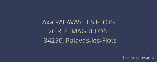 Axa PALAVAS LES FLOTS