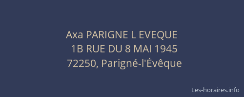 Axa PARIGNE L EVEQUE