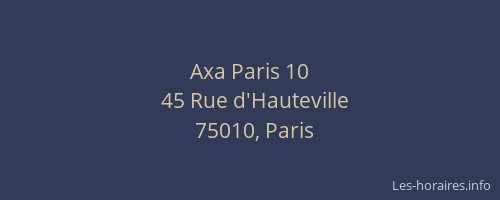 Axa Paris 10