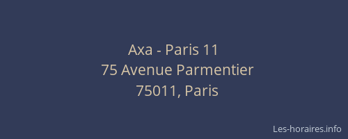 Axa - Paris 11