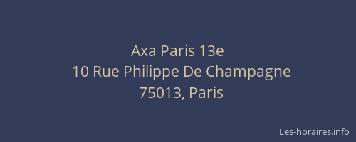 Axa Paris 13e
