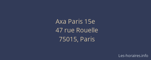 Axa Paris 15e