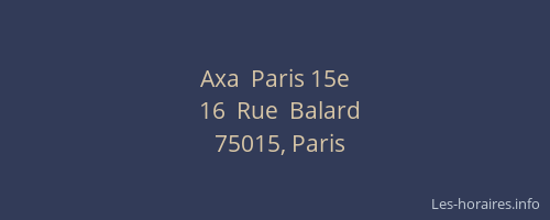 Axa  Paris 15e