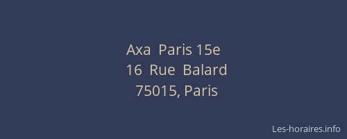 Axa  Paris 15e
