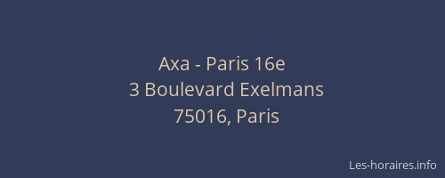 Axa - Paris 16e