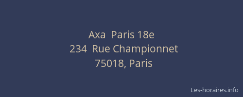 Axa  Paris 18e