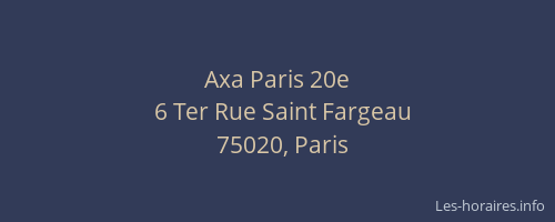 Axa Paris 20e
