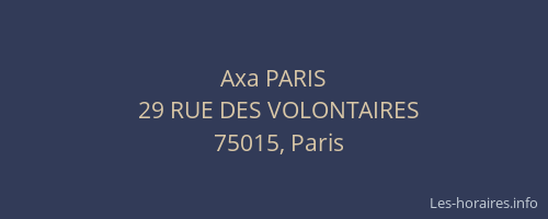 Axa PARIS