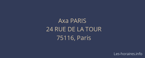 Axa PARIS