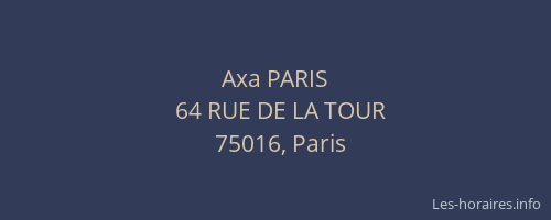 Axa PARIS