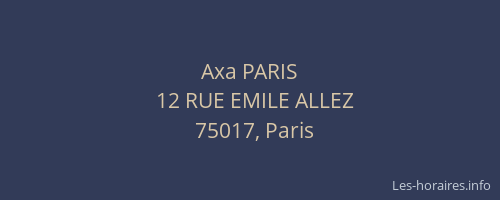 Axa PARIS