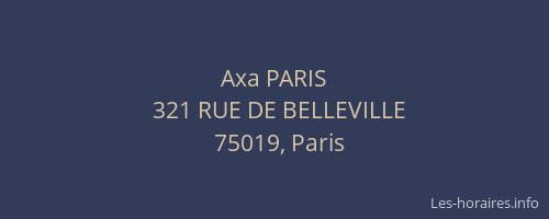 Axa PARIS